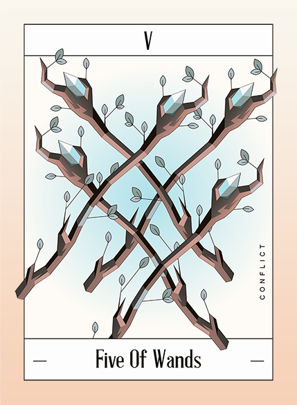 five of wands